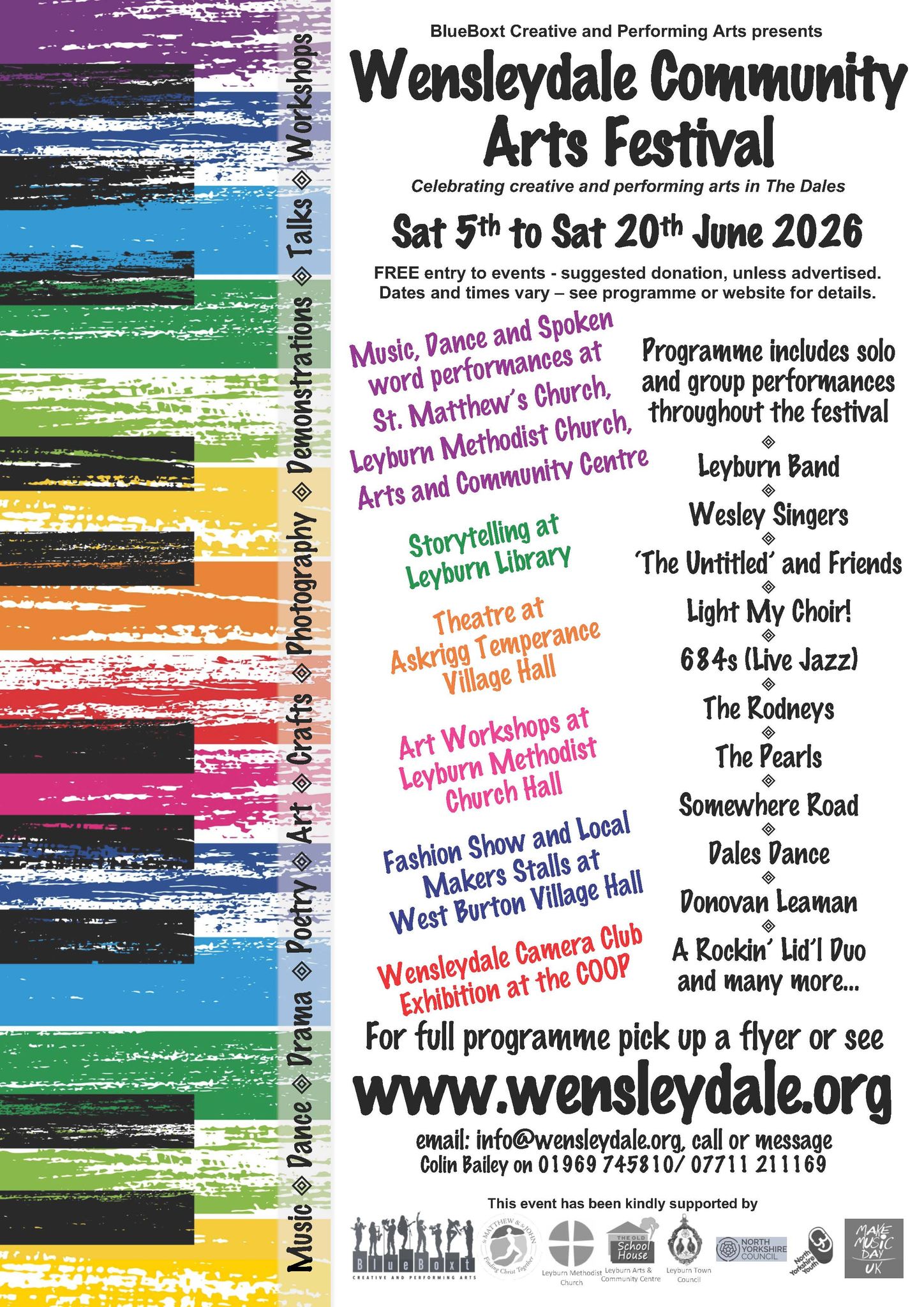 Wensleydale Community Arts Festival 2026