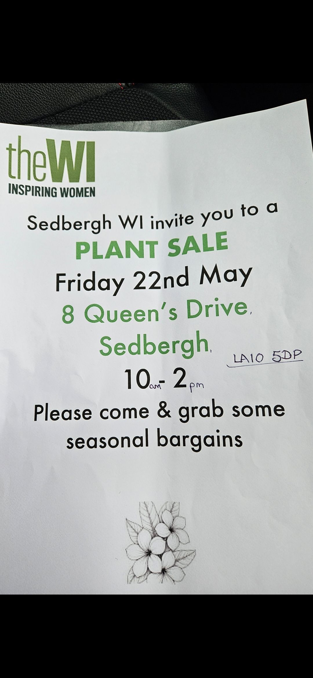 Sedbergh WI Plant Sale