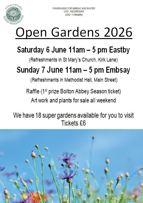 Embsay & Eastby Open Gardens 2026