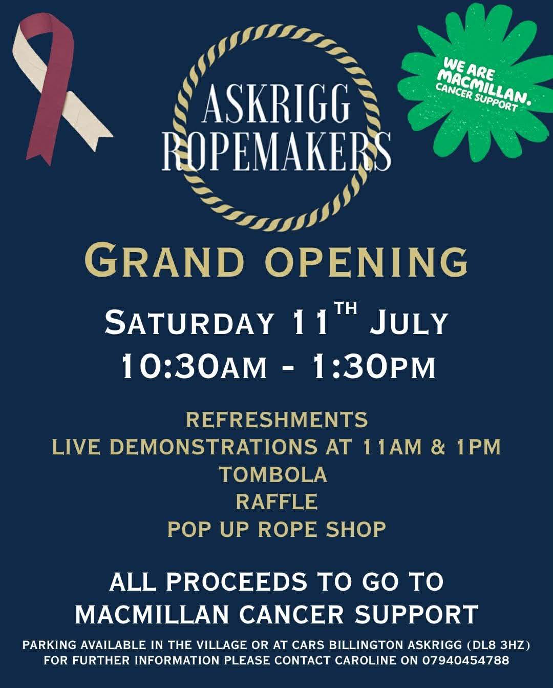 Askrigg Ropemakers Grand Opening