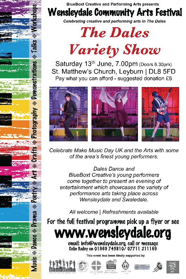 Dales Variety Show | Make Music Day UK | Wensleydale Community Arts Festival