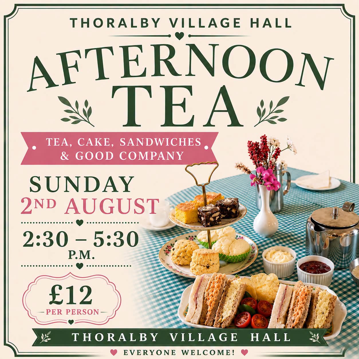 Thoralby Village Hall Afternoon Tea