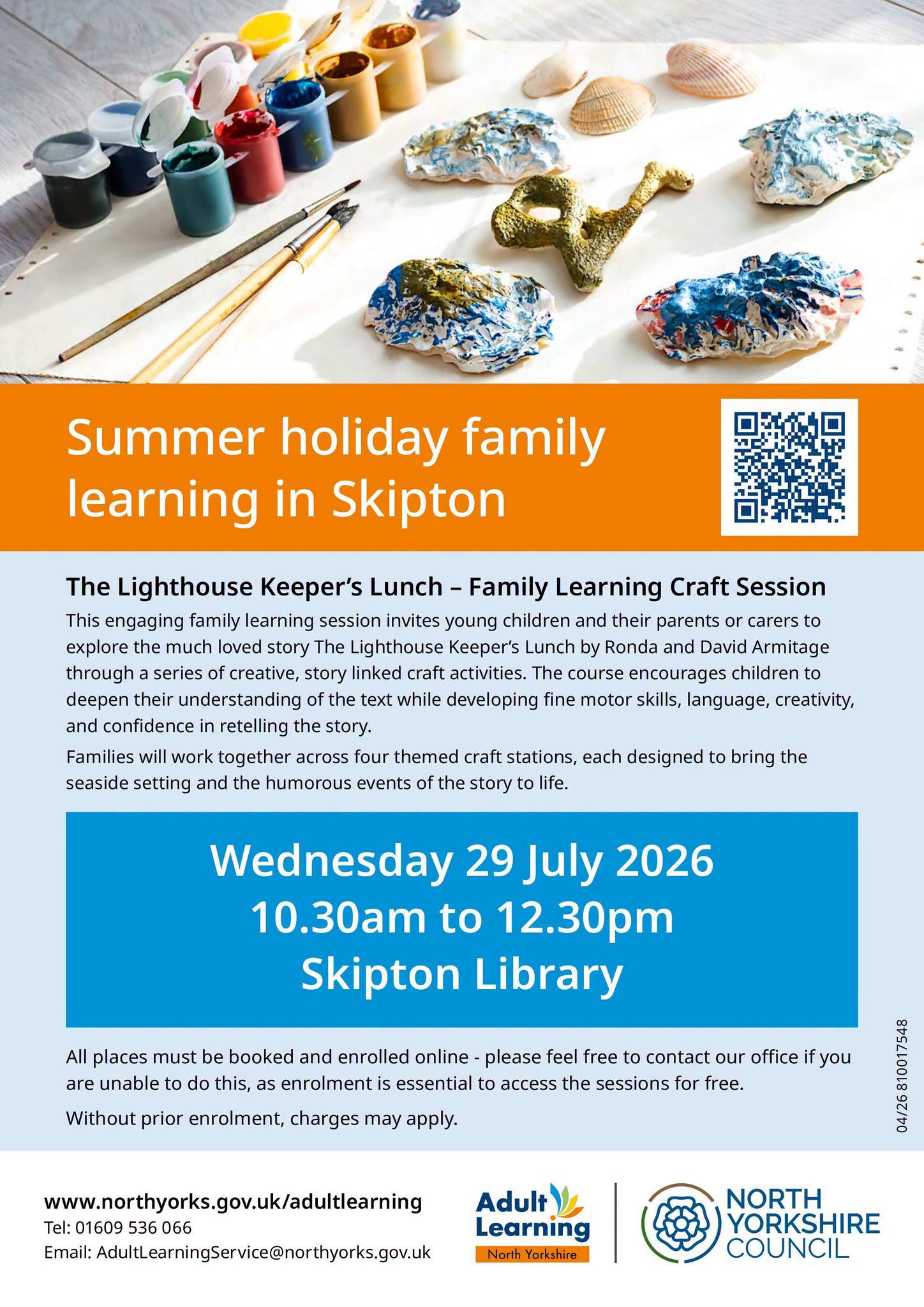 Summer holiday family learning in Skipton