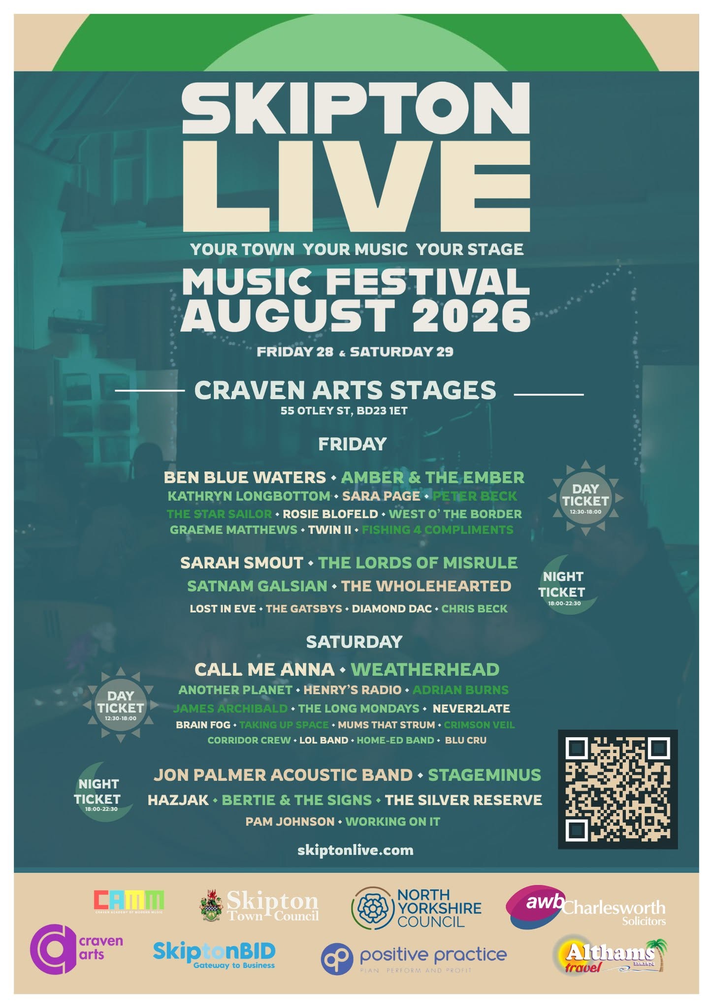 Skipton Live Music Festival August 2026
