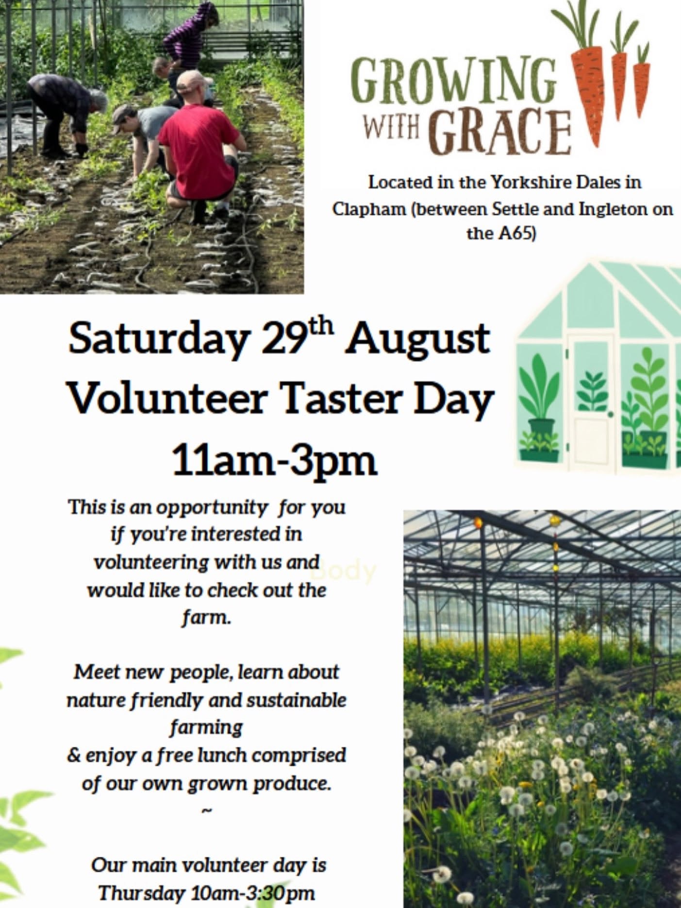Growing With Grace Volunteer Taster Day
