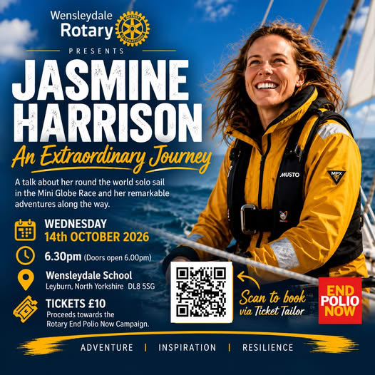 Wensleydale Rotary Presents Jasmine Harrison An Extraordinary Journey