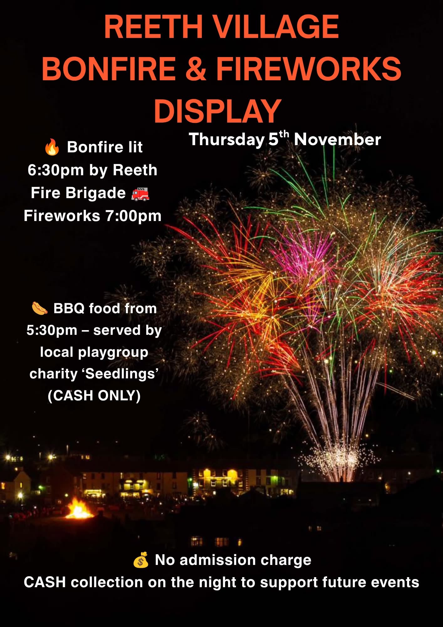 Reeth Village Bonfire & Fireworks Display