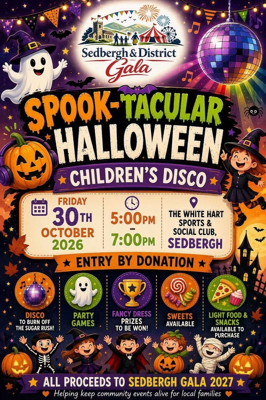Sedbergh & District Gala Spook-tacular Halloween Children's Disco