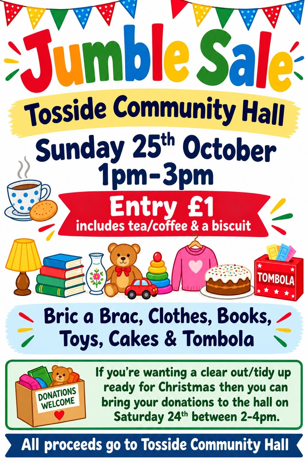 Jumble Sale Tosside Community Hall