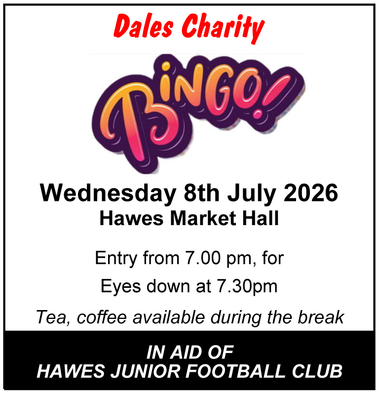 Bingo Night for Hawes Junior Football Club