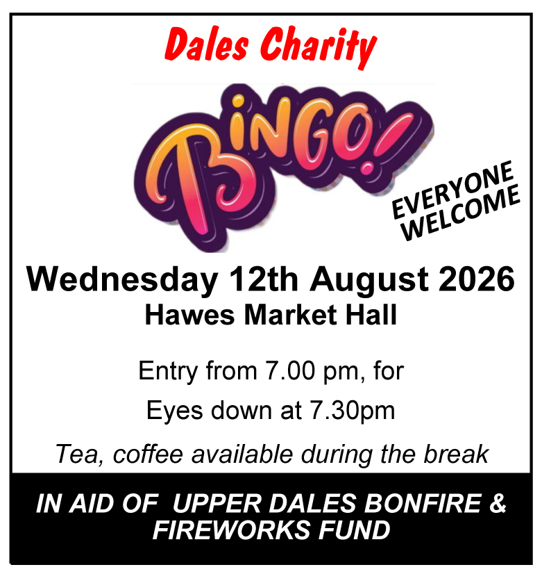 Upper Dales Bonfire & Fireworks Display Bingo Night