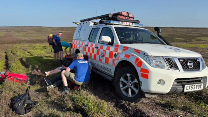 Mountain Rescue Teams Assist Heat-Exhausted Biker on Dales Green Lane